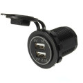 3.1A Dual USB Outlet moto Marine Boat Car Charge